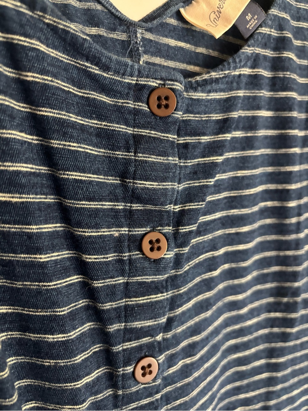 Universal Thread Striped Navy Button-Front Tank Top - Picture 5 of 12